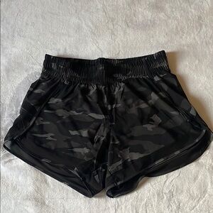 Athleta Black Camo Athletic Shorts